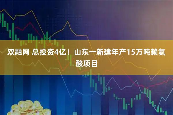 双融网 总投资4亿！山东一新建年产15万吨赖氨酸项目